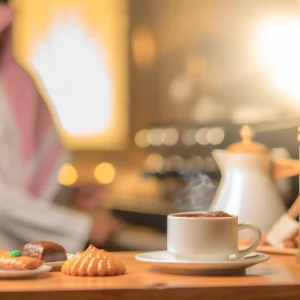 تقديم القهوة المختصة مع حلويات العيد في مانوس